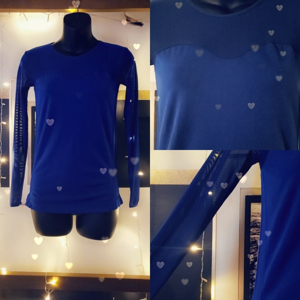 Blue long sleeve top